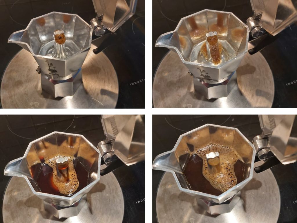 moka pot brewing process - Coffee Paradiso