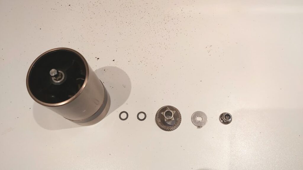 vevok chef manual coffee grinder disassembled